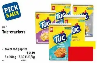 Lidl Tuc-crackers sweet red paprika aanbieding