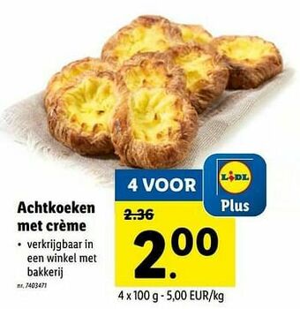 Lidl Achtkoeken met crème aanbieding