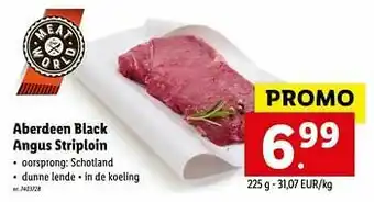 Lidl Aberdeen black angus striploin aanbieding