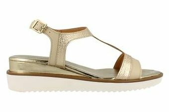 Berca Shoes Crinkles Sandaal Dames Volledig Leder - Beige aanbieding