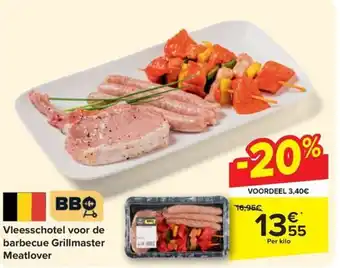 Carrefour Vleesschotel voor de barbecue Grillmaster Meatlover aanbieding