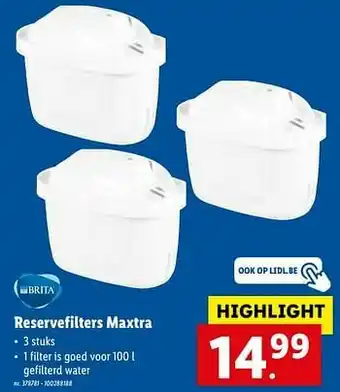 Brita reservefilters maxtra