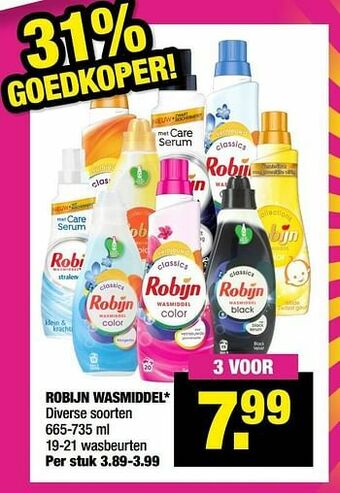 Big Bazar Robijn wasmiddel aanbieding