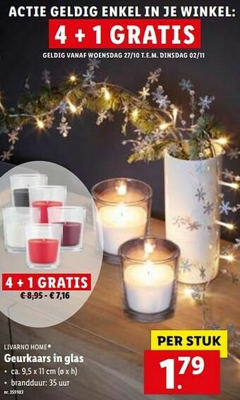 Lidl Geurkaars in glas aanbieding
