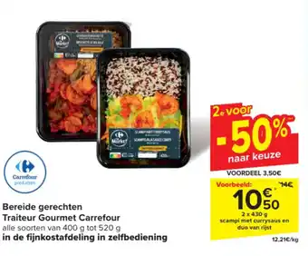 Carrefour Market Bereide gerechten Traiteur Gourmet 2X430G aanbieding