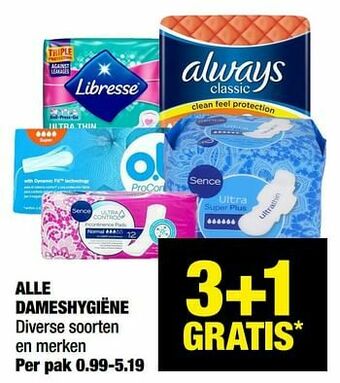 Big Bazar Alle dameshygiëne aanbieding