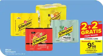 Carrefour Market Blikjes Schweppes aanbieding