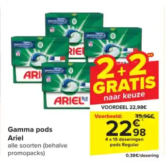Carrefour Market Gamma pods Ariel aanbieding