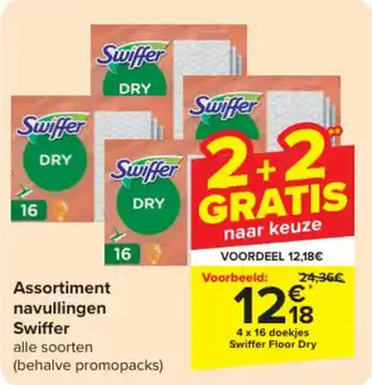 Carrefour Market Assortiment navullingen Swiffer aanbieding