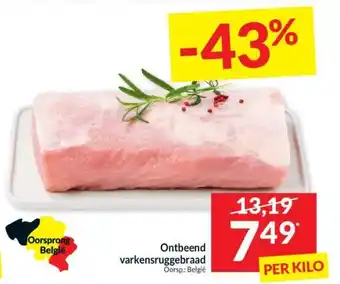 Intermarché Ontbeend varkensruggebraad aanbieding
