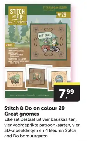 Boekenvoordeel Stitch and Do on colour 29 Great gnomes aanbieding