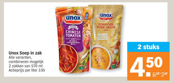 Albert Heijn Unox Soep in zak aanbieding