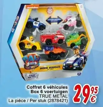 Cora Coffret 6 véhicules box 6 voertuigen true metal aanbieding