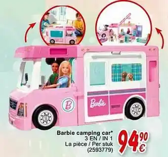 Cora Barbie camping car 3 en - in 1 aanbieding