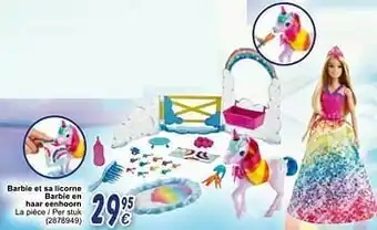 Cora Barbie et sa licorne barbie en haar eenhoorn aanbieding