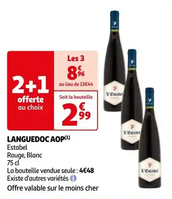 Auchan LANGUEDOC AOP 75 cl aanbieding