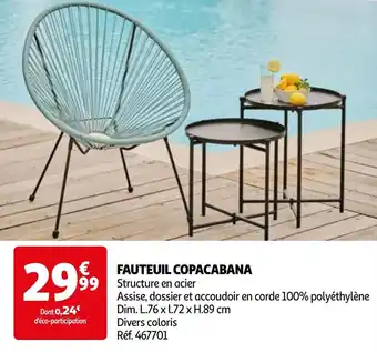 Auchan FAUTEUIL COPACABANA aanbieding