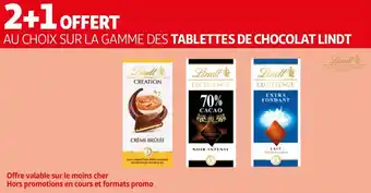 Auchan AU CHOIX SUR LA GAMME DES TABLETTES DE CHOCOLAT LINDT aanbieding