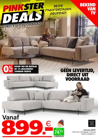 Seats and Sofas Hoeksalon BRENT aanbieding