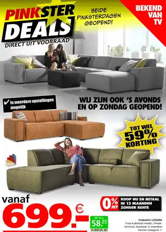 Seats and Sofas Hoeksalon laguna aanbieding