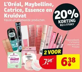 Kruidvat L’Oréal, Maybelline, Catrice, Essence en Kruidvat aanbieding