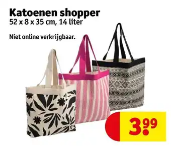 Kruidvat Katoenen shopper aanbieding