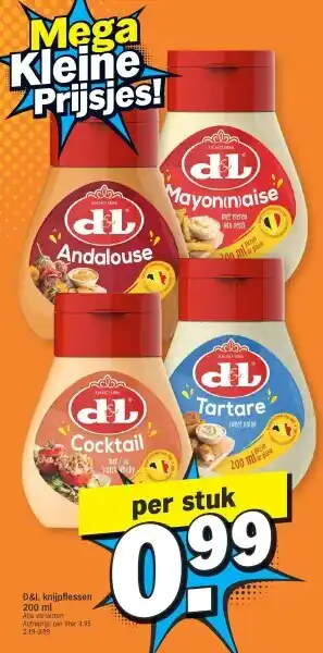 D&L knijpflessen 200 ml