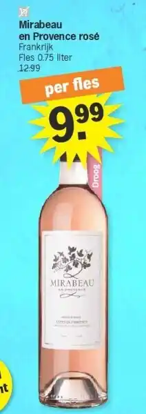 Albert Heijn Mirabeau en Provence rosé aanbieding