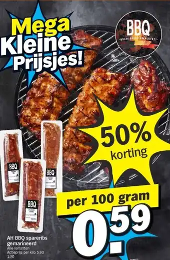 Albert Heijn AH BBQ spareribs gemarineerd aanbieding