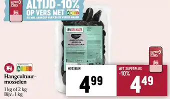 Delhaize Hangcultuur- mosselen aanbieding