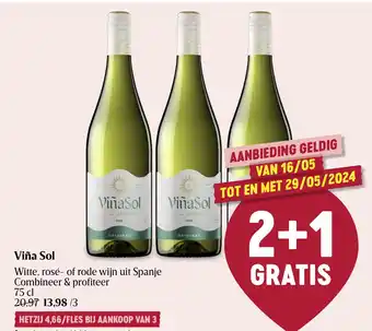 Viña Sol Witte, rosé- of rode wijn uit Spanje 75cl