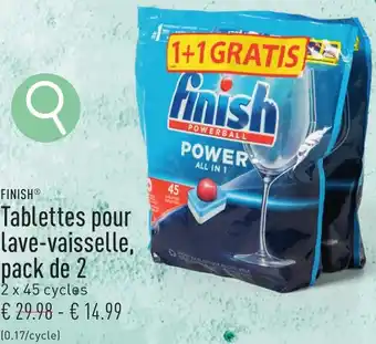 ALDI FINISH Tablettes pour lave-vaisselle, pack de 2 aanbieding