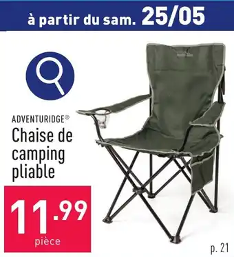 ALDI ADVENTURIDGE Chaise de camping pliable aanbieding