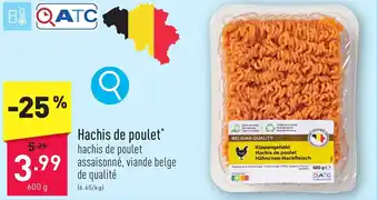 ALDI Hachis de poulet 600g aanbieding