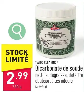 ALDI TWIDO CLEANING Bicarbonate de soude 750g aanbieding