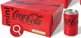 ALDI COCA-COLA Minicanettes de Coca-Cola zero, 12 x 15 cl aanbieding