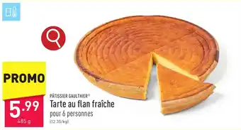 ALDI PÂTISSIER GAULTHIER Tarte au flan fraîche 485g aanbieding