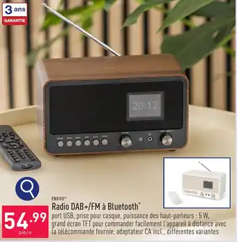 ALDI ENVIVO Radio DAB+/FM à Bluetooth aanbieding