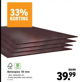 GAMMA Betonplex 18 mm aanbieding