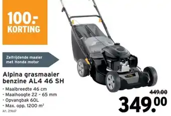 GAMMA Alpina grasmaaier benzine AL4 46 SH aanbieding