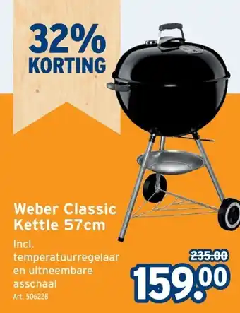 GAMMA Weber Classic Kettle 57cm aanbieding