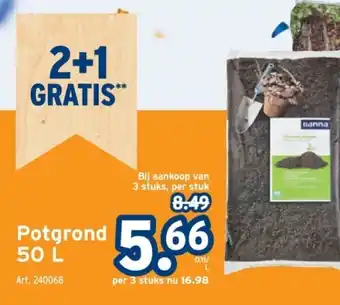 GAMMA Potgrond 50 L aanbieding