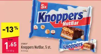 ALDI STORCK Knoppers NutBar, 5 x 40g aanbieding