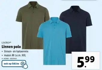 Lidl LIVERGY Linnen polo aanbieding