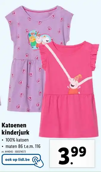 Lidl Katoenen kinderjurk aanbieding