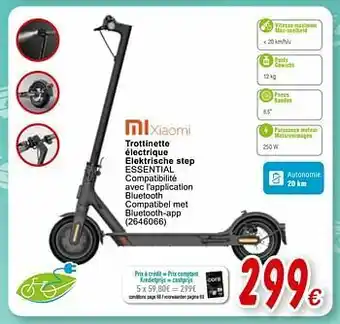 Cora Xiaomi trottinette électrique elektrische step essential aanbieding
