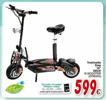 Cora Trottinette step 16`` dece e-scooter aanbieding