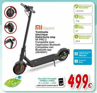 Cora Xiaomi trottinette électrique elektrische step mi pro 2 aanbieding