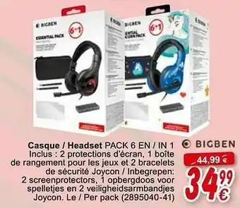 Cora Casque - headset pack 6 en - in 1 aanbieding