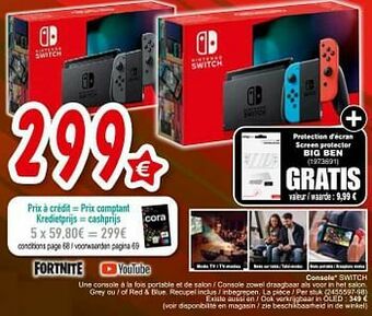 Cora Console switch aanbieding